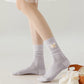 6pk Breathable Sheer Ankle Socks with Bow Accent