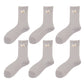 6pk Breathable Sheer Ankle Socks with Bow Accent
