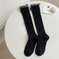 6pk Knee - High Socks with Bow and Patterned Cuff