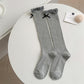 6pk Knee - High Socks with Bow and Patterned Cuff