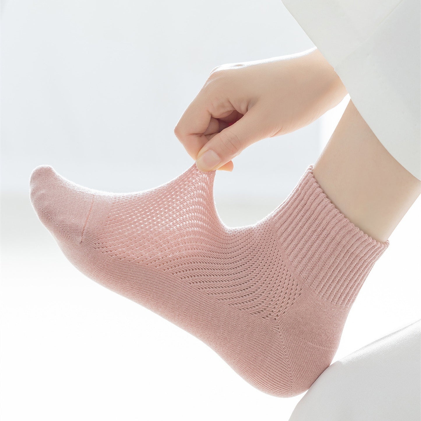 6pk Breathable Mesh Knit Casual Ankle Socks