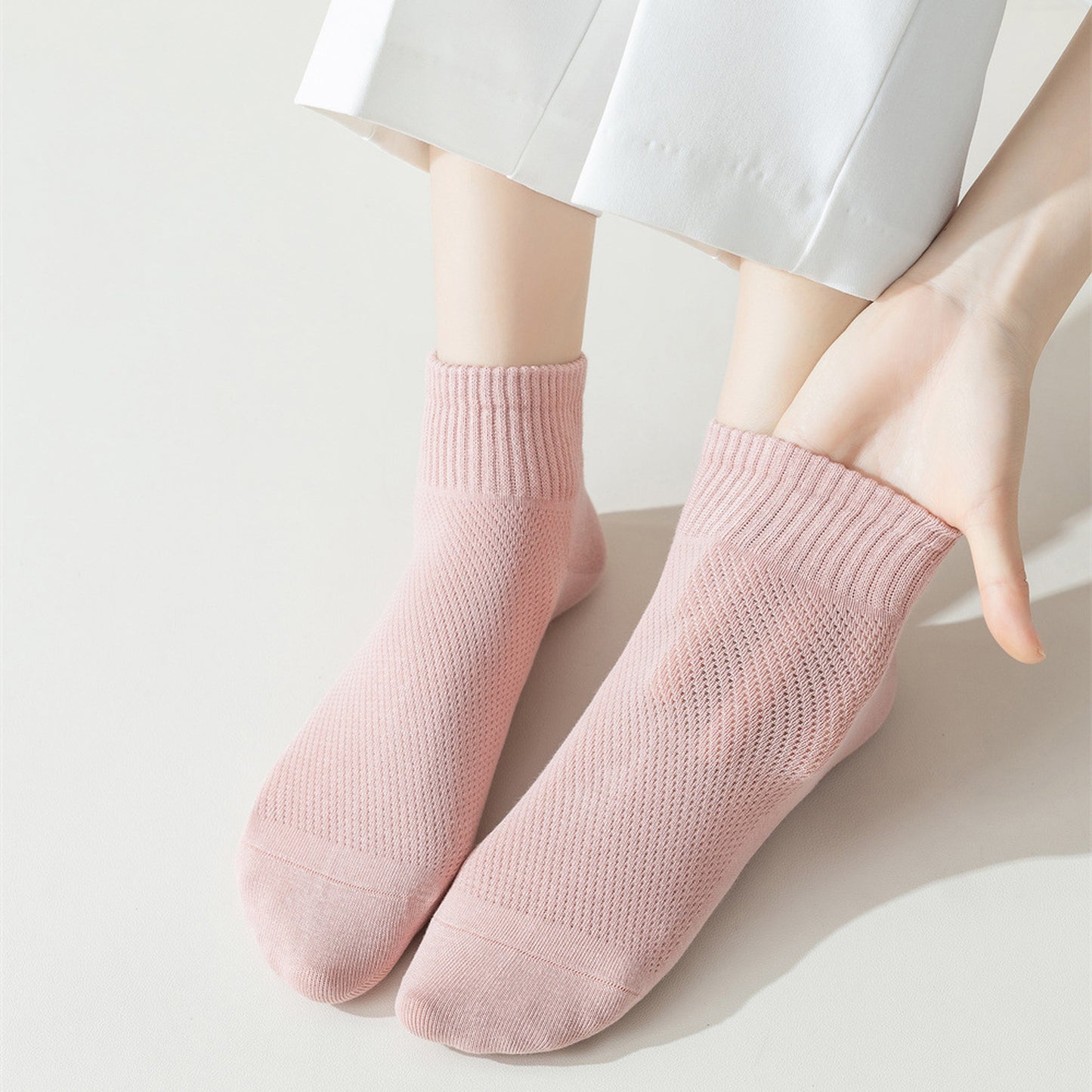 6pk Breathable Mesh Knit Casual Ankle Socks