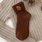 2-Pair Pack Fall Winter Warm Cotton Socks with Cute Christmas Embroidery