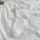 3-Pair Pack Cotton Mesh Ankle Socks with Delicate Ruffle Trim