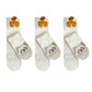3-Pair Cotton Blend Socks with Cute Animal Designs Breathable and Comfortable