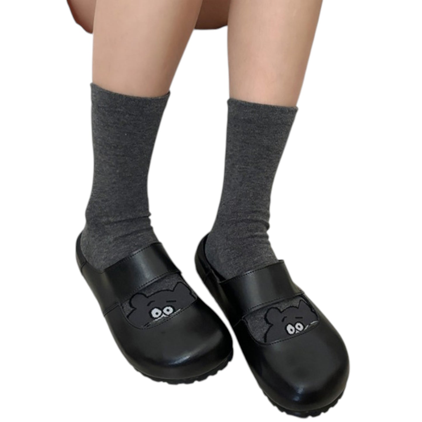 3-Pair Cotton Blend Socks with Cute Animal Designs Breathable and Comfortable