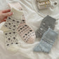 Cotton Blend Socks 3-Pair Pack with Cute Animal Print Comfortable and Soft