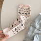 Cotton Blend Socks 3-Pair Pack with Cute Animal Print Comfortable and Soft