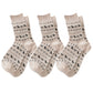 Cotton Blend Socks 3-Pair Pack with Cute Animal Print Comfortable and Soft
