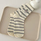 3-Pair Pack Cotton Blend Crew Socks with Cute Dogs Embroidery Design