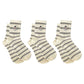 3-Pair Pack Cotton Blend Crew Socks with Cute Dogs Embroidery Design