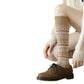 3-Pair Pack Knee-High Warm Socks with Vintage Stripe Design