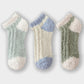 3-Pair Ultra-Soft Fuzzy Ankle Socks with Cozy Textured Design US 5¨C10