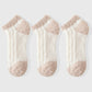 3-Pair Ultra-Soft Fuzzy Ankle Socks with Cozy Textured Design US 5¨C10