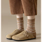 5-Pair Vintage Patterned Crew Socks Gift Set with Soft Knit Fabric US 5¨C9