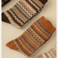 5-Pair Vintage Patterned Crew Socks Gift Set with Soft Knit Fabric US 5¨C9