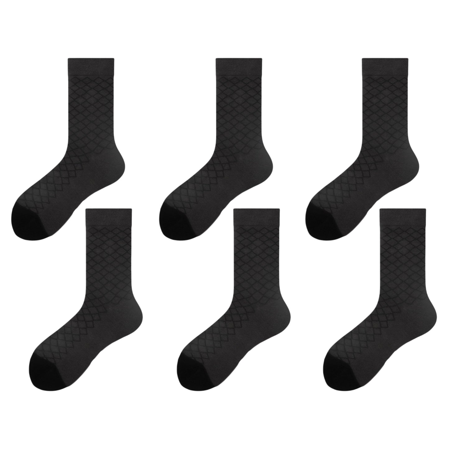 6pk Men's Socks with Geometric Pattern