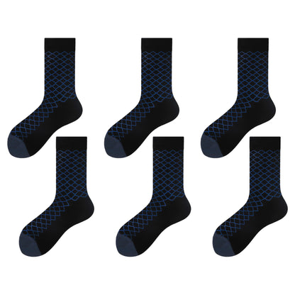 6pk Men's Socks with Geometric Pattern
