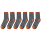 6pk Men's Contrast - Color Ribbed Crew Socks - Non - Binding & Stay - Up