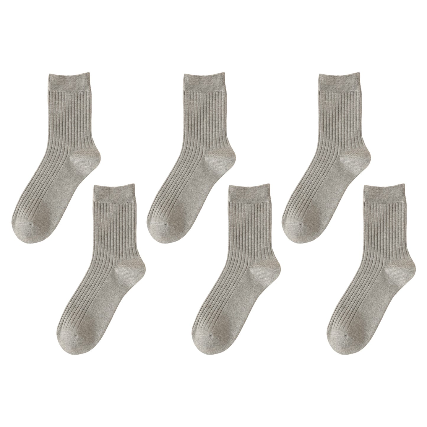 6pk Men's Wool Crew Socks - Soft, Durable & Anti - Pilling