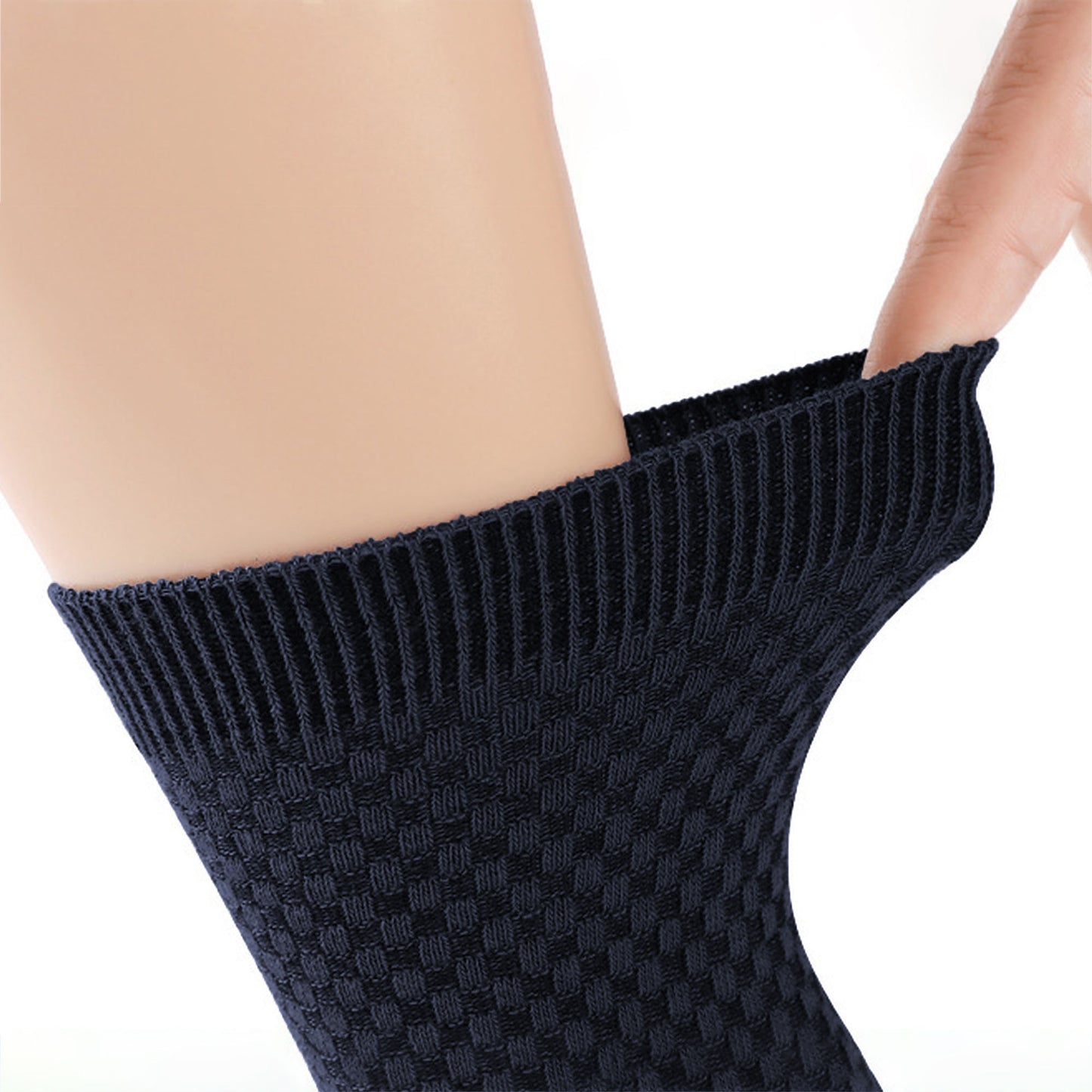 6pk Men's Textured Crew Socks - Breathable & Comfortable