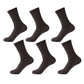 6pk Men's Textured Crew Socks - Breathable & Comfortable