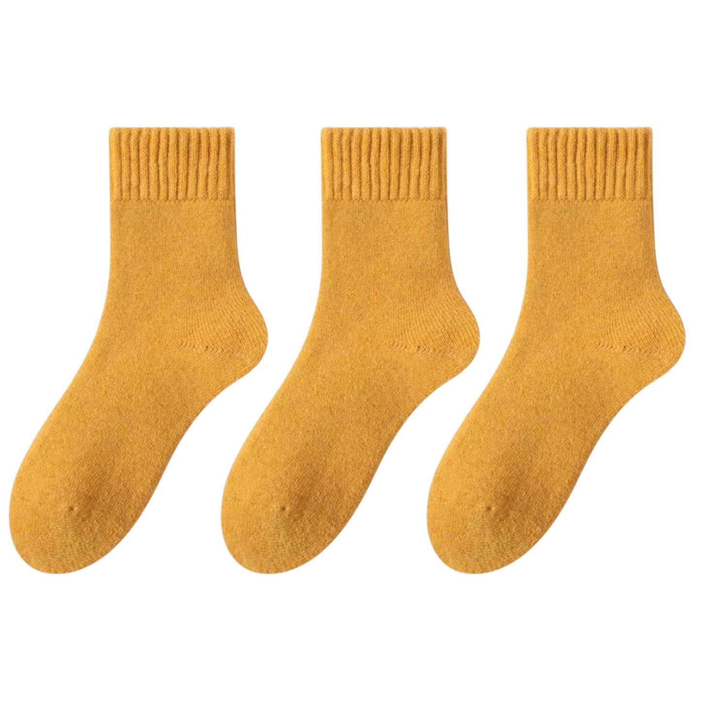 3-Pack Thermal Wool Blend Socks with Plush Lining for Winter Warmth