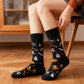 3-Pack Halloween Cotton Crew Socks with Festive Patterns
