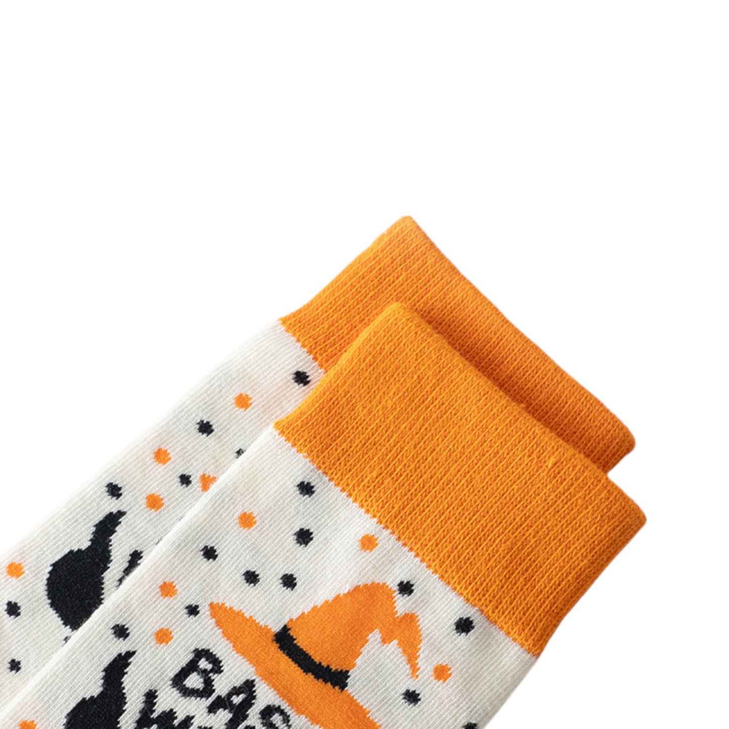 3-Pack Halloween Cotton Crew Socks with Festive Patterns