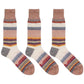 3-Pack Retro Cotton Crew Socks Soft Breathable Mid Calf Warm Everyday Wear