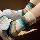 3-Pack Retro Cotton Crew Socks Soft Breathable Mid Calf Warm Everyday Wear