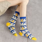 Colorful Cotton Socks with Fun Cartoon Animal Patterns Breathable Soft