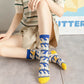 Colorful Cotton Socks with Fun Cartoon Animal Patterns Breathable Soft