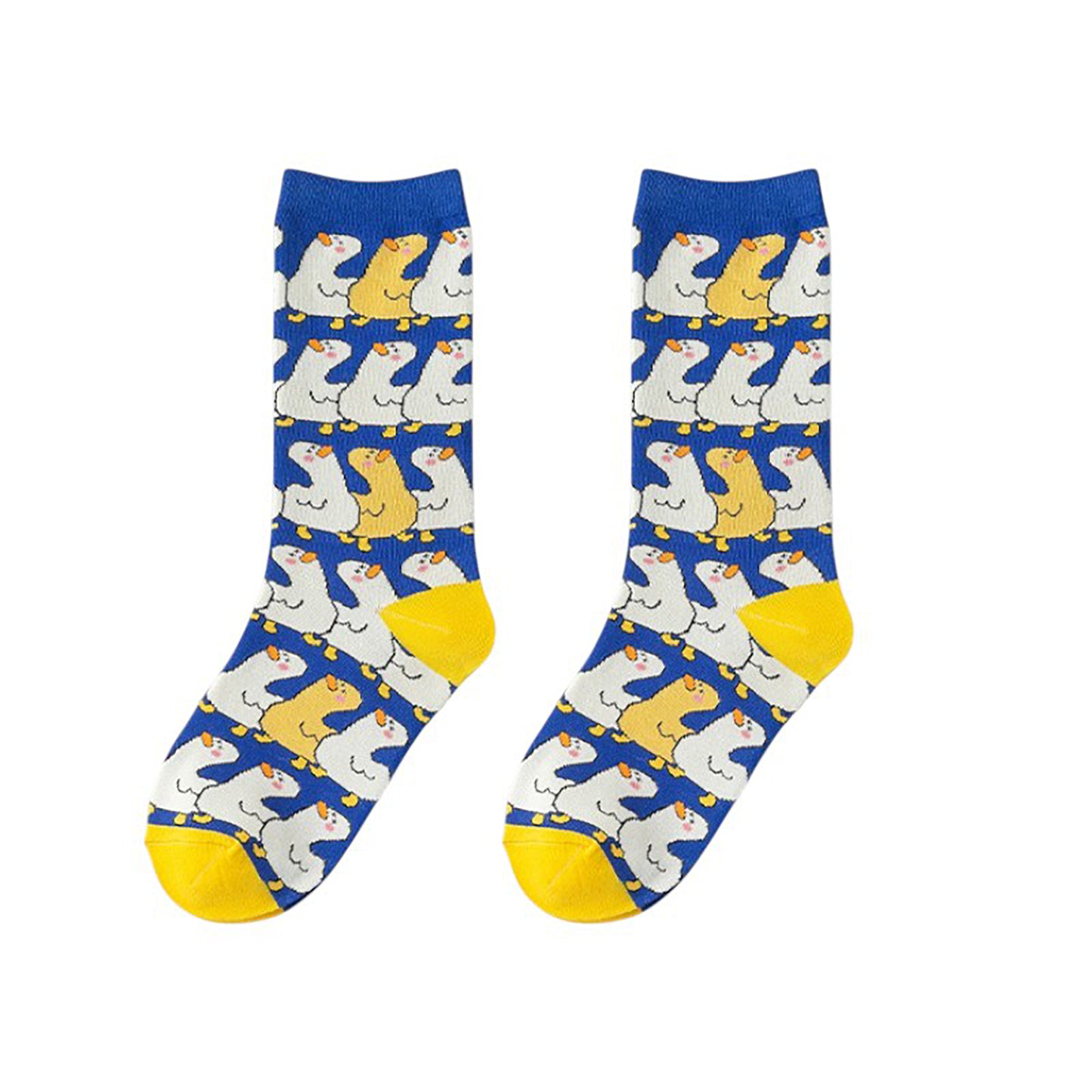 Colorful Cotton Socks with Fun Cartoon Animal Patterns Breathable Soft