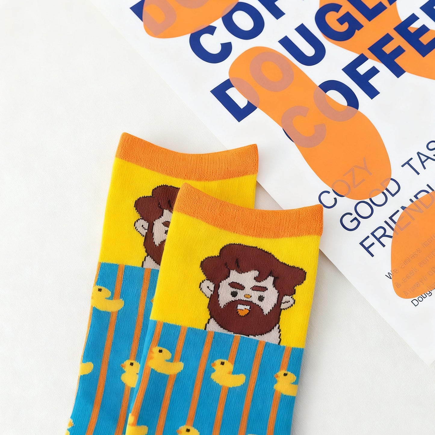 Colorful Cotton Socks with Fun Cartoon Animal Patterns Breathable Soft