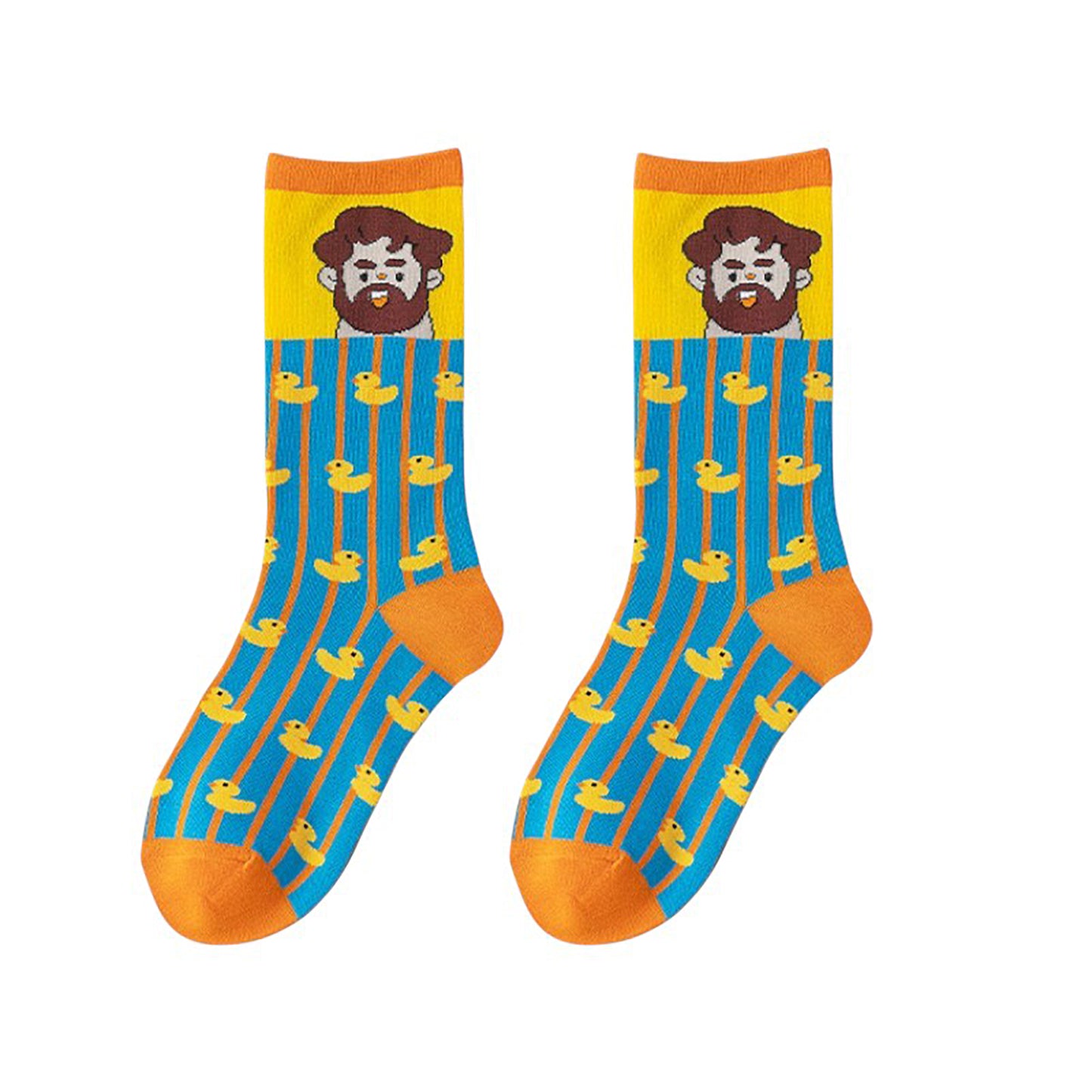Colorful Cotton Socks with Fun Cartoon Animal Patterns Breathable Soft