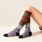 2 Pairs Striped Casual Sports Cotton Socks Soft Breathable Durable Everyday Comfort Fit