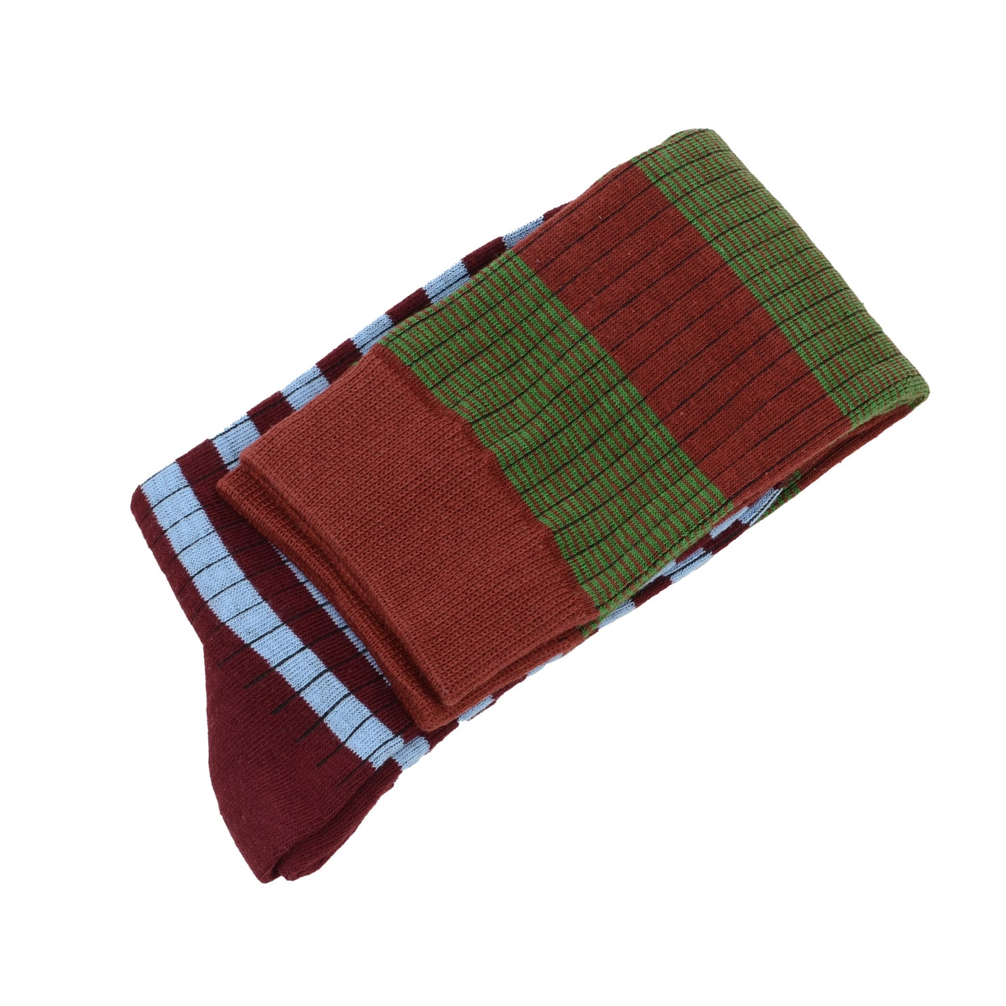 2 Pairs Striped Casual Sports Cotton Socks Soft Breathable Durable Everyday Comfort Fit