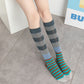 2 Pairs Striped Casual Sports Cotton Socks Soft Breathable Durable Everyday Comfort Fit