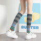 2 Pairs Striped Casual Sports Cotton Socks Soft Breathable Durable Everyday Comfort Fit