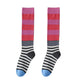 2 Pairs Striped Casual Sports Cotton Socks Soft Breathable Durable Everyday Comfort Fit