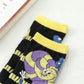 Trendy Cotton Socks 2-Pack Colorful Patterned Casual Design Breathable Soft