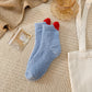 3 Pairs Coral Fleece Home Sleep Socks Warm Plush Indoor Cozy Socks
