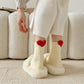 3 Pairs Coral Fleece Home Sleep Socks Warm Plush Indoor Cozy Socks