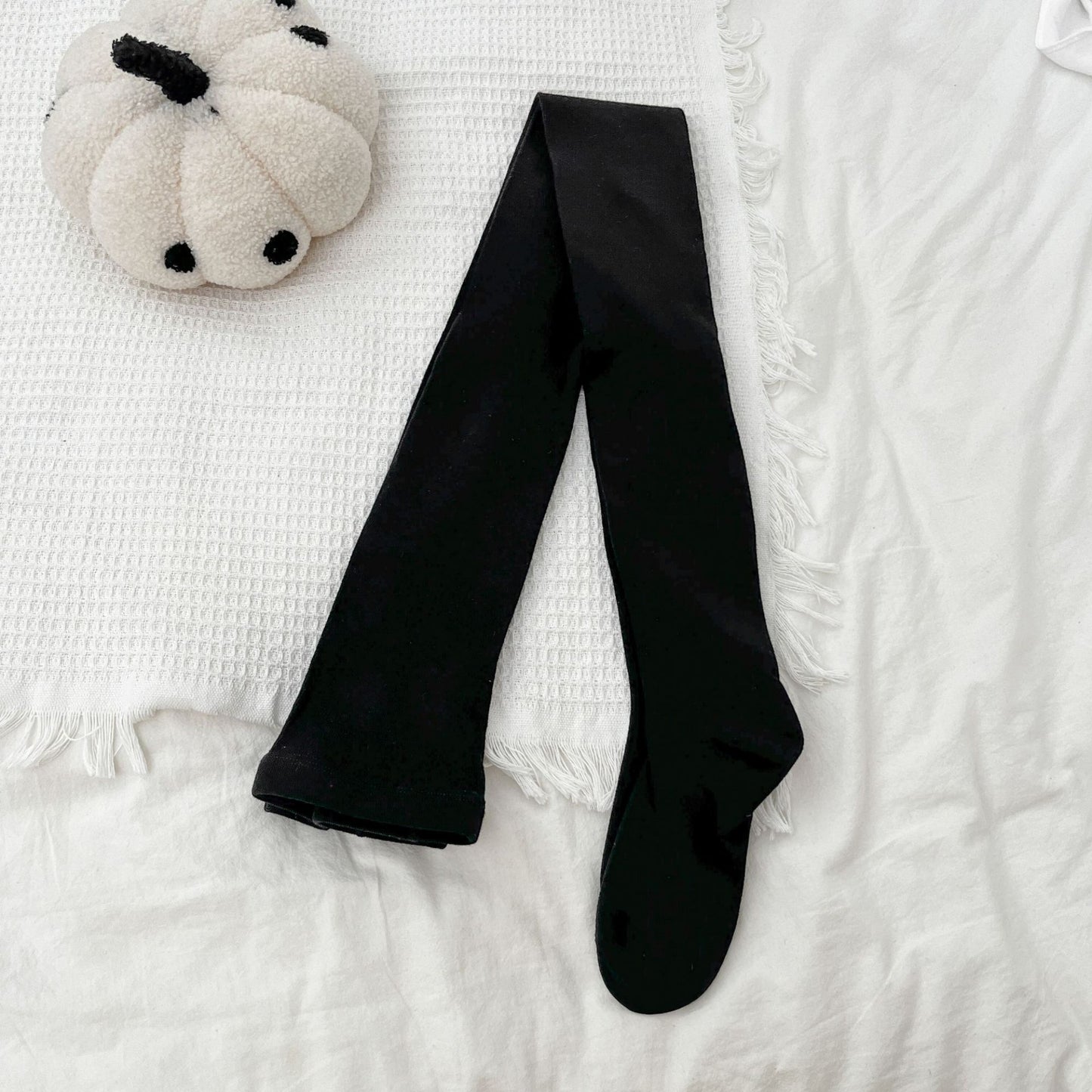 Opaque Stretch Tights with Soft Elastic Waistband and Smooth Finish