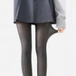 Ribbed Knit Opaque Tights with Soft Stretch Fabric and Elastic Waistband