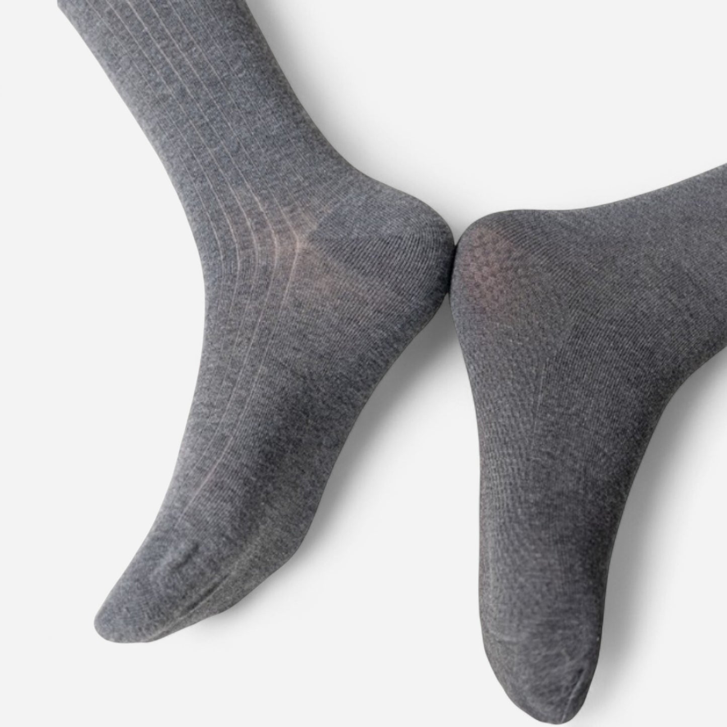 Ribbed Knit Opaque Tights with Soft Stretch Fabric and Elastic Waistband