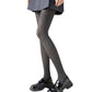 Ribbed Knit Opaque Tights with Soft Stretch Fabric and Elastic Waistband