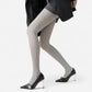 Ribbed Knit Opaque Tights with Soft Stretch Fabric and Elastic Waistband