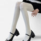 Cable Knit Patterned Opaque Tights with Soft Stretch Fabric and Elastic Waistband